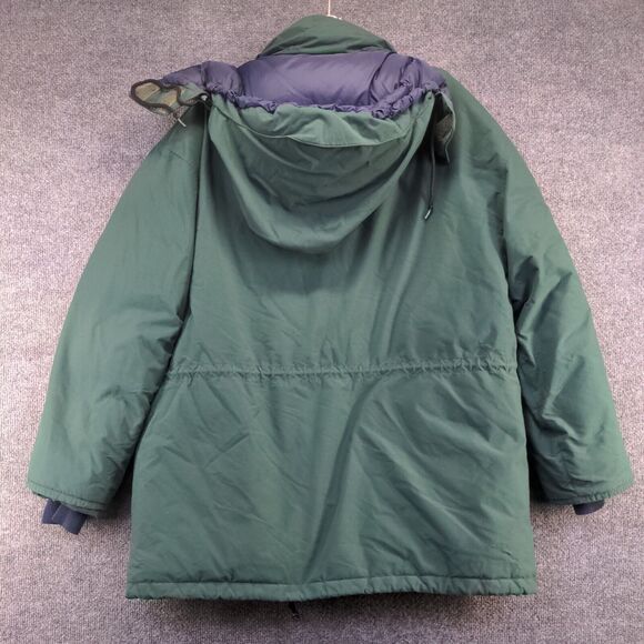 Eddie Bauer Men's Gore-Tex Goose Down Hooded Jacket Green Medium Ridge Line VTG - Picture 9 of 16